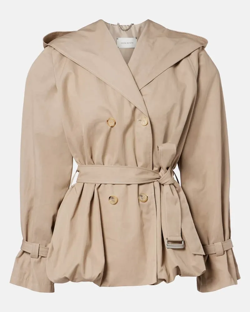 Magda Butrym Jacke aus einem Baumwollgemisch Beige
