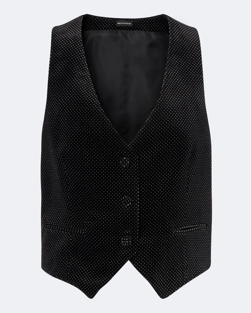 Tom Ford Weste aus Baumwollsamt Schwarz