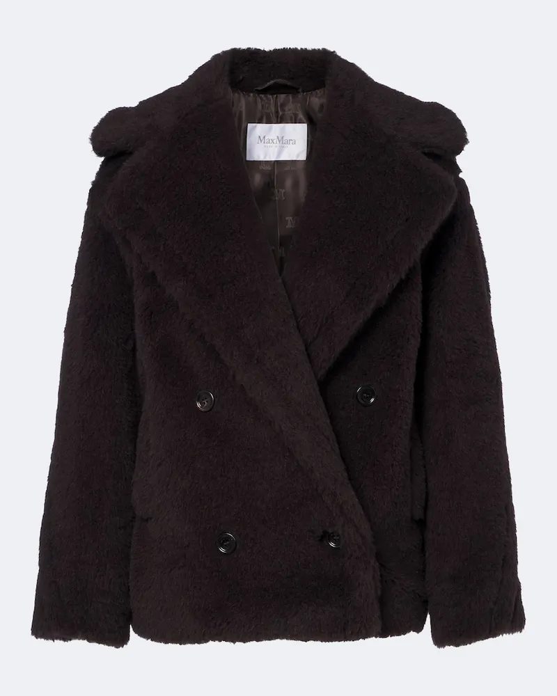 Max Mara Cabanjacke aus Teddyfleece Braun
