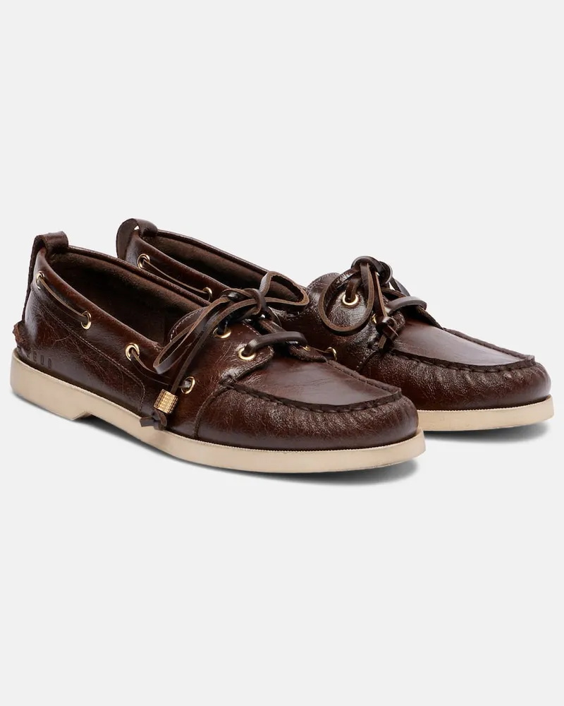 Golden Goose Bootsschuhe aus Leder Braun