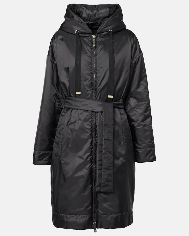 Max Mara Parka aus Canvas Schwarz