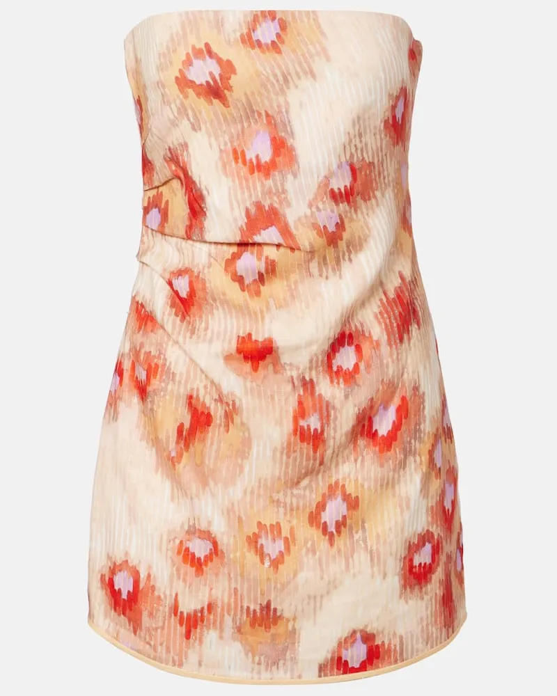 SIR Minikleid Fiorella aus Leinen Multicolor