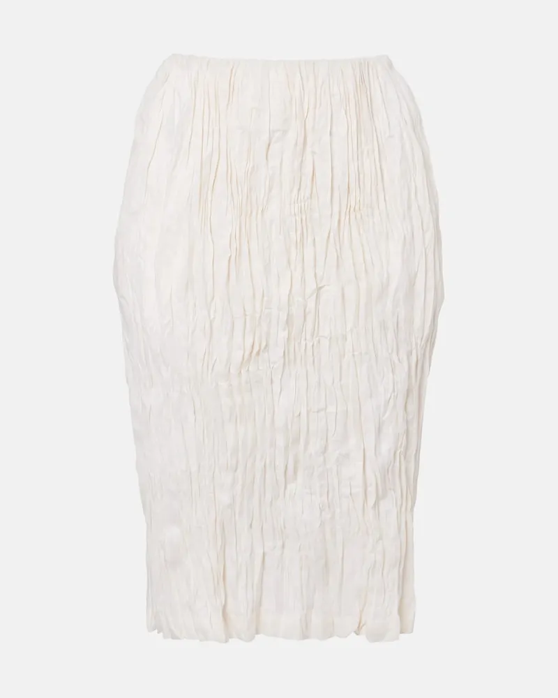 Totême Bleistiftrock aus Leinen Weiß