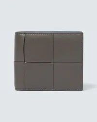 Bottega Veneta Portemonnaie Cassette aus Leder Grau