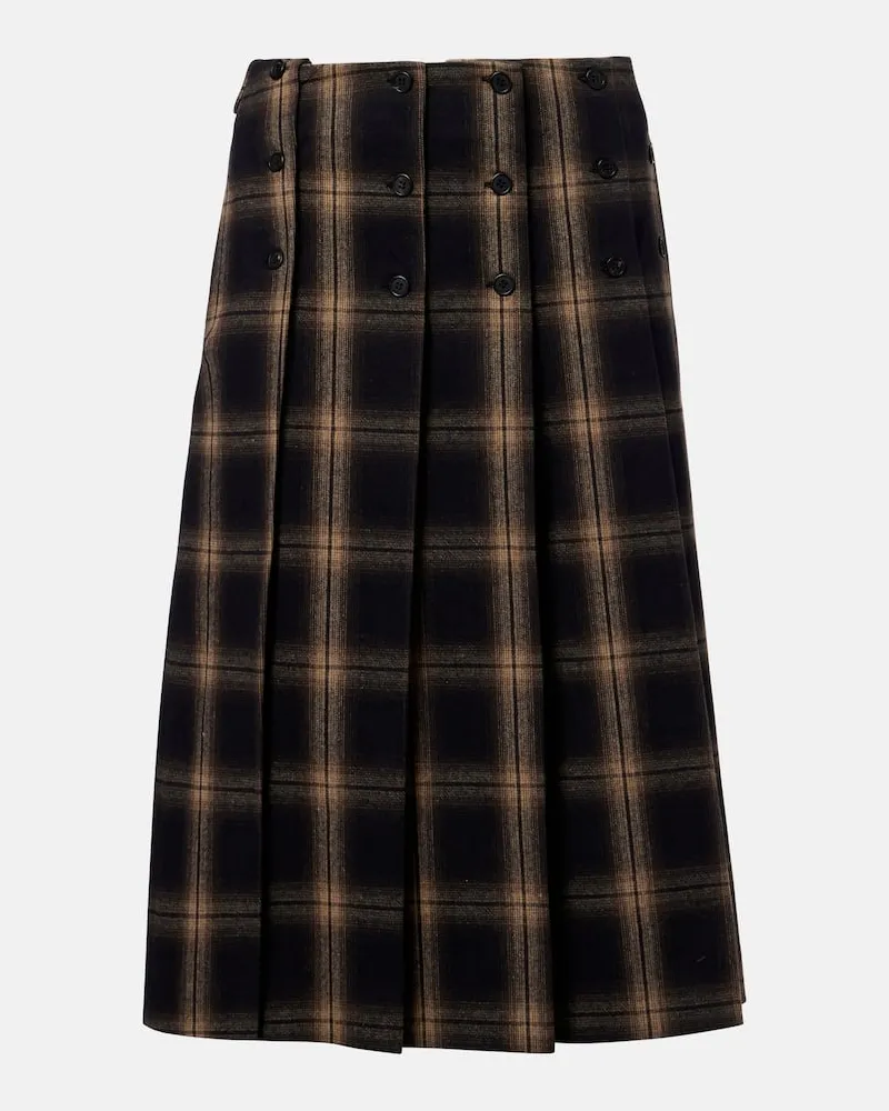 ATTICO Midirock aus Baumwolle Braun