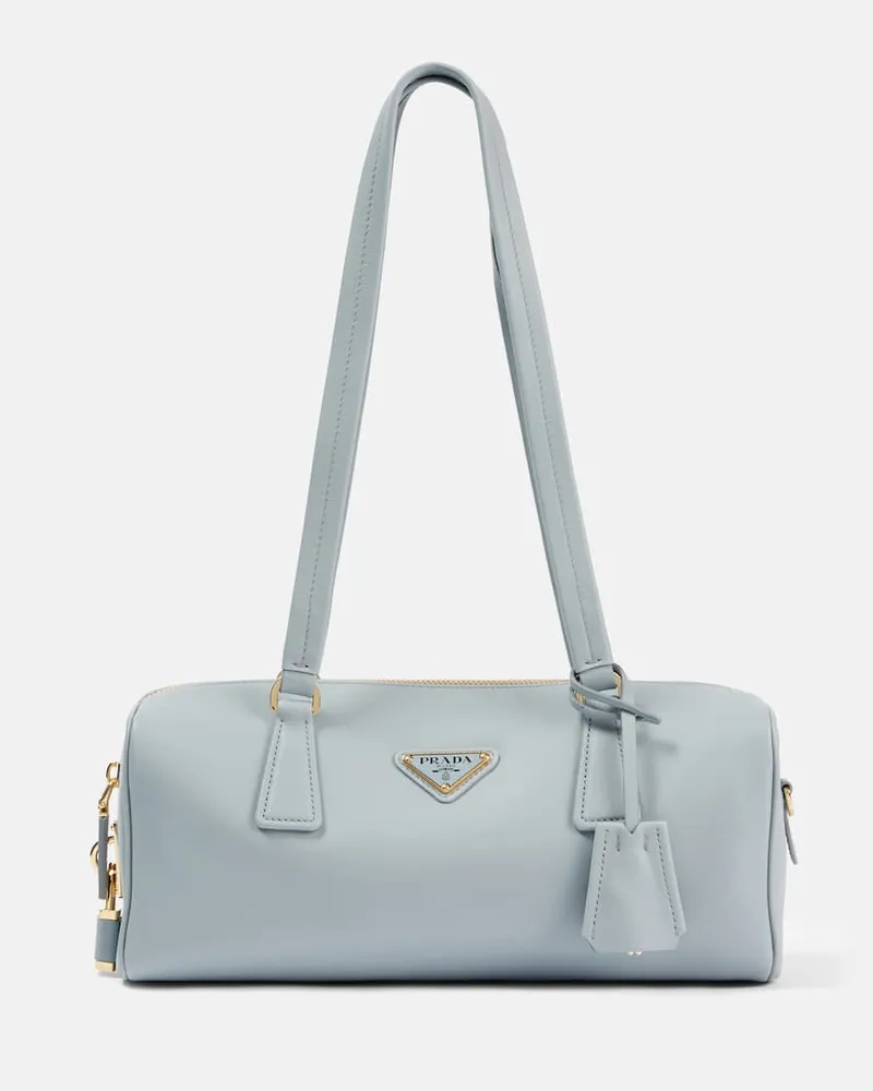 Prada Schultertasche Medium aus Leder Blau