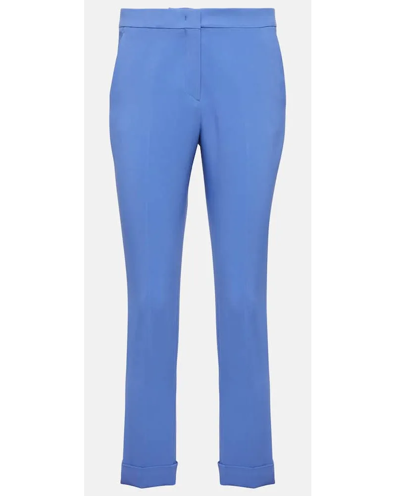 Etro Gerade Hose Blau