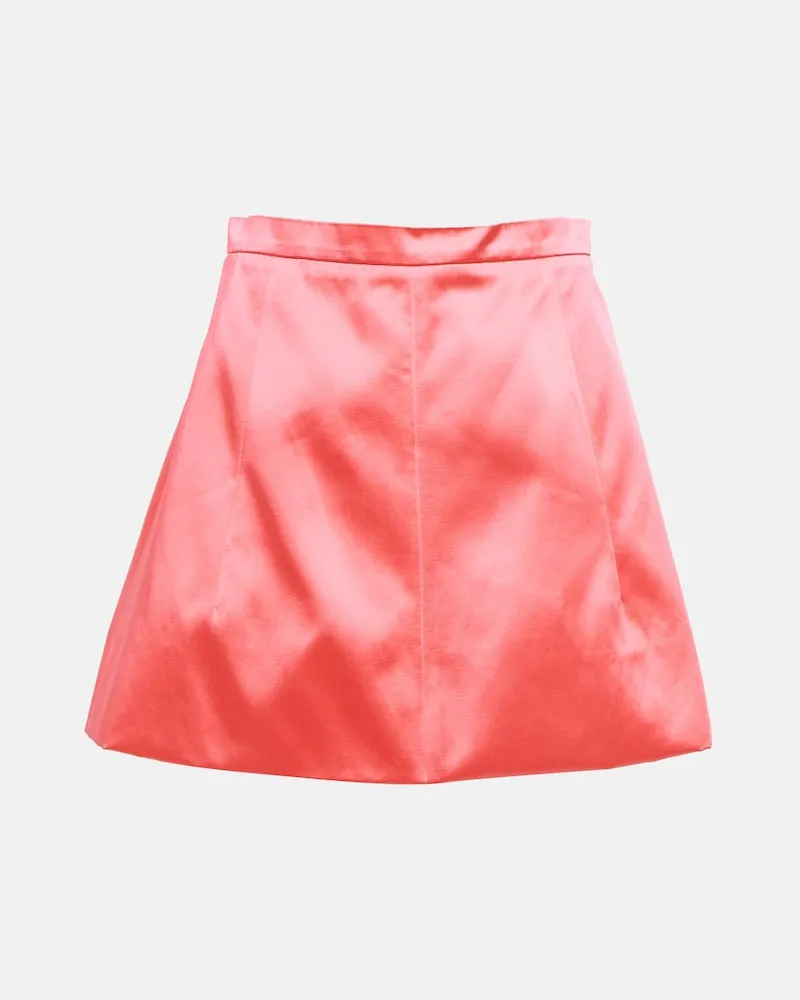 Patou Minirock aus Satin Rosa