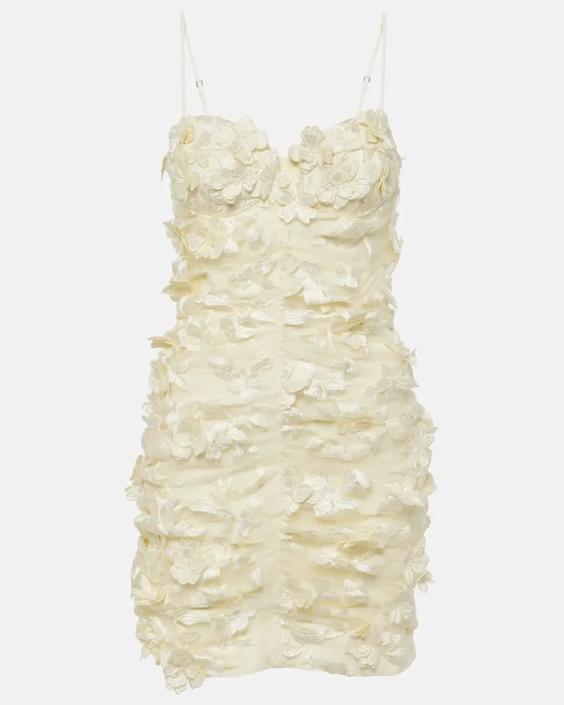 ROTATE Birger Christensen Bridal Minikleid Flora Weiß