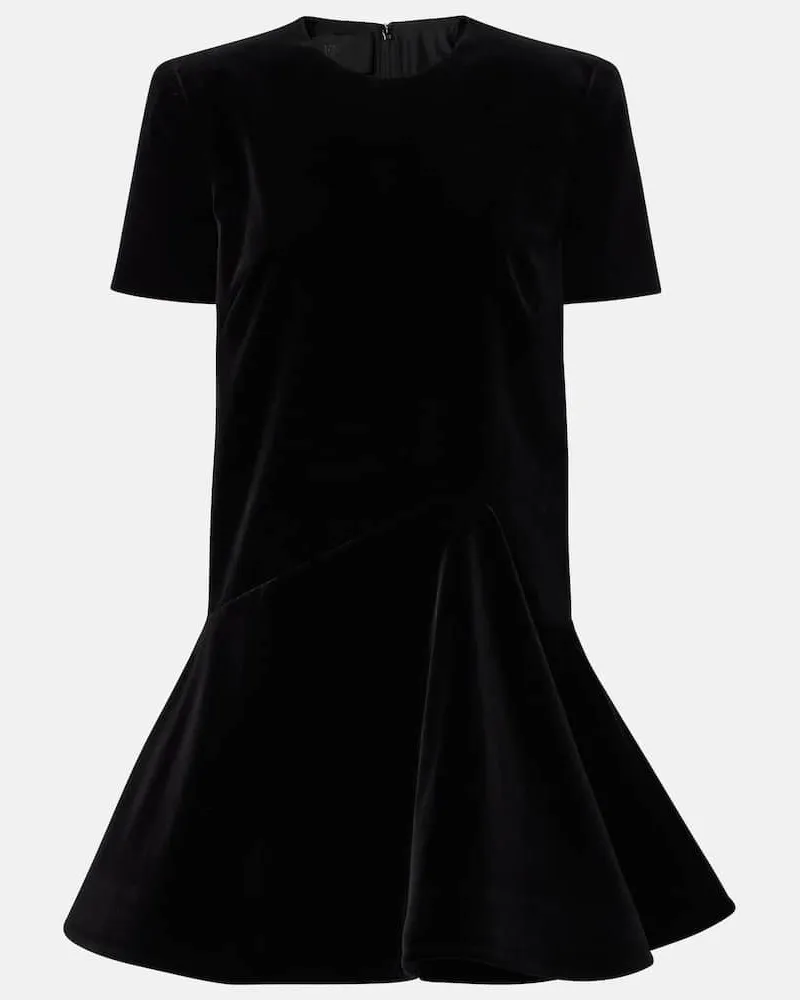 Valentino Garavani Minikleid aus Samt Schwarz