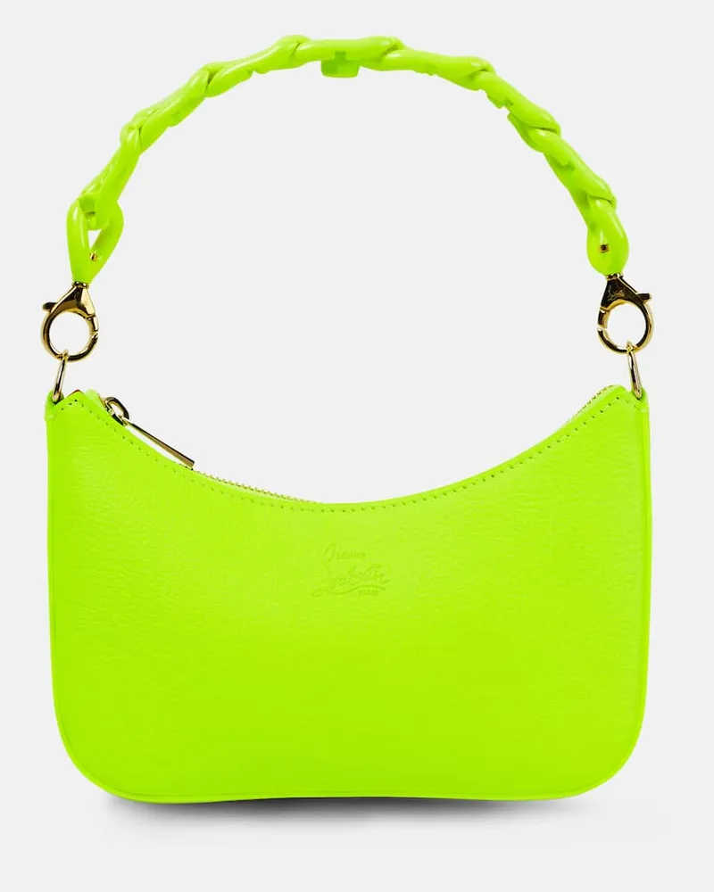 Christian Louboutin Schultertasche Loubila Chain Mini aus Leder Grün