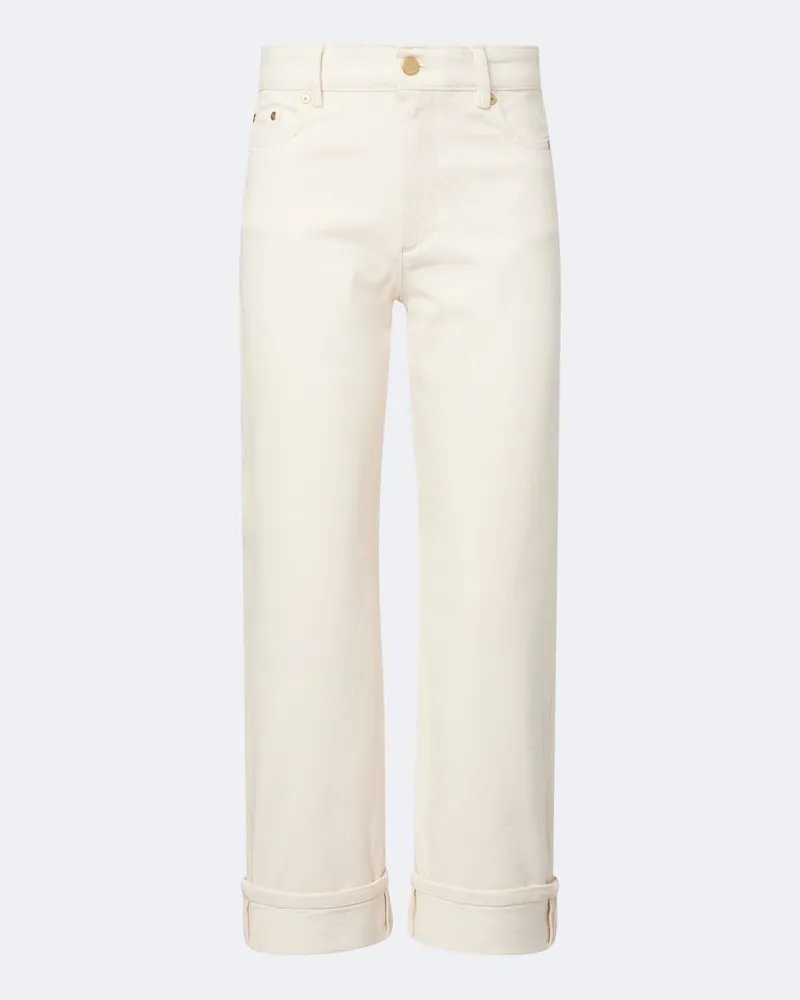 Max Mara Mid-Rise Straight Jeans Weiß