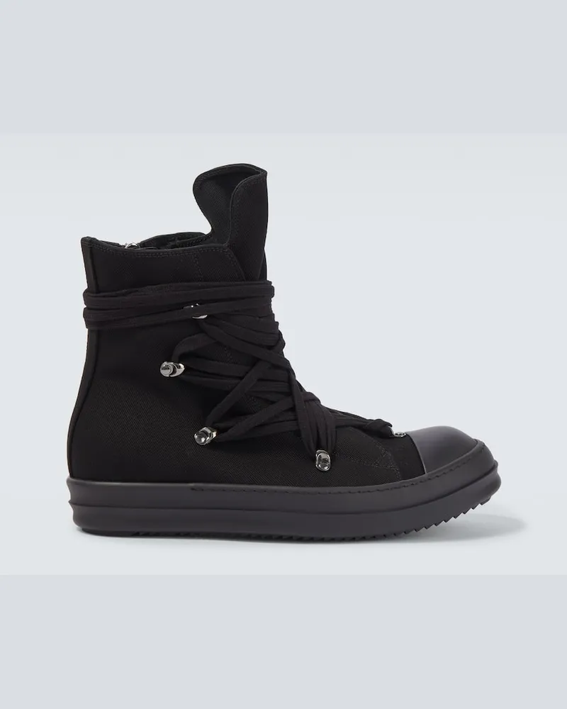 Rick Owens Sneakers Megalace aus Canvas Schwarz