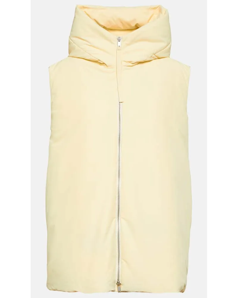 Jil Sander Oversize-Daunenweste Beige