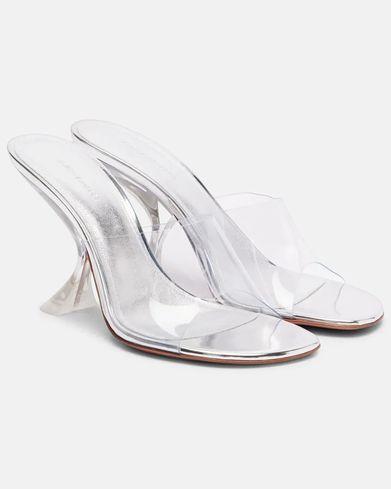 Amina Muaddi Pantoletten Taylor 90 Transparent