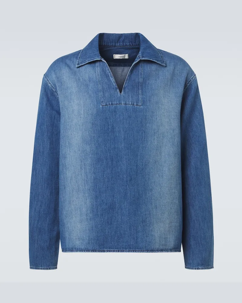 COMMAS Hemdjacke aus Denim Blau