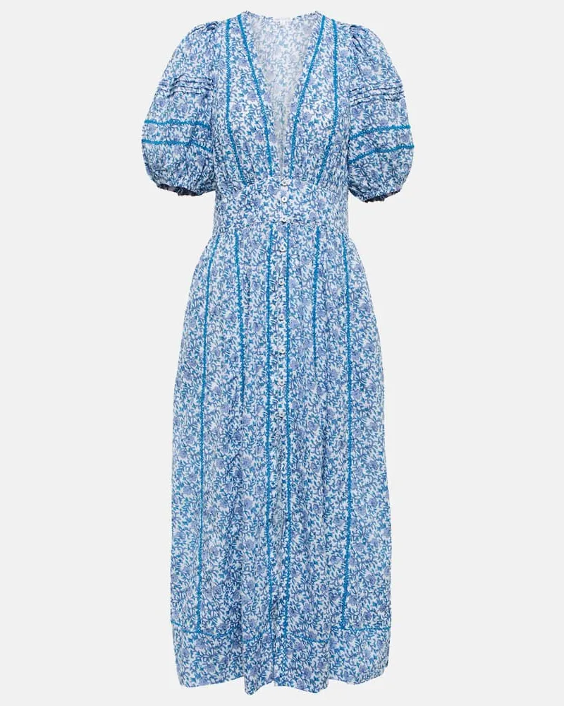 Poupette St Barth Midikleid Reine Blau