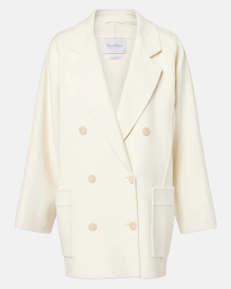 Max Mara Jacke Orma aus Wolle und Kaschmir Weiß