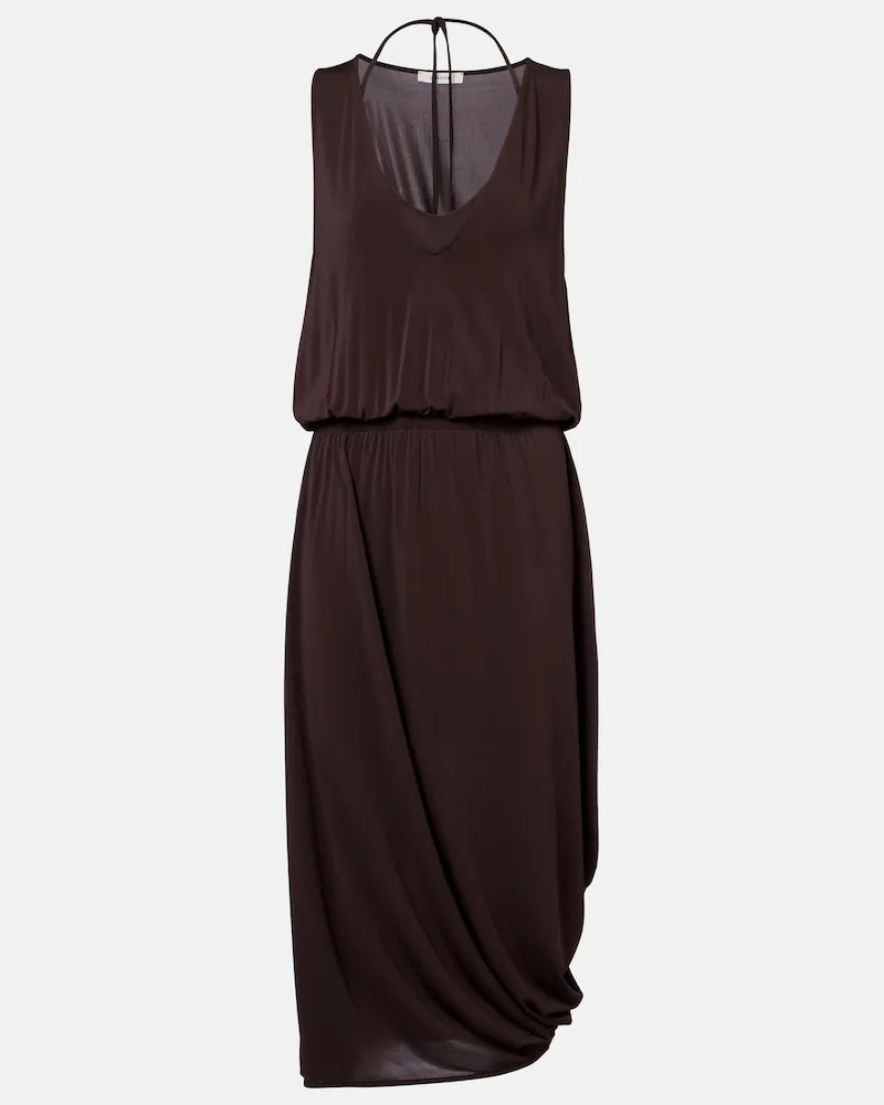 Christophe Lemaire Midikleid Burgunderrot