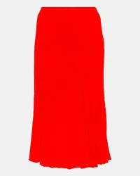 Stella McCartney Midirock aus Baumwolle Rot