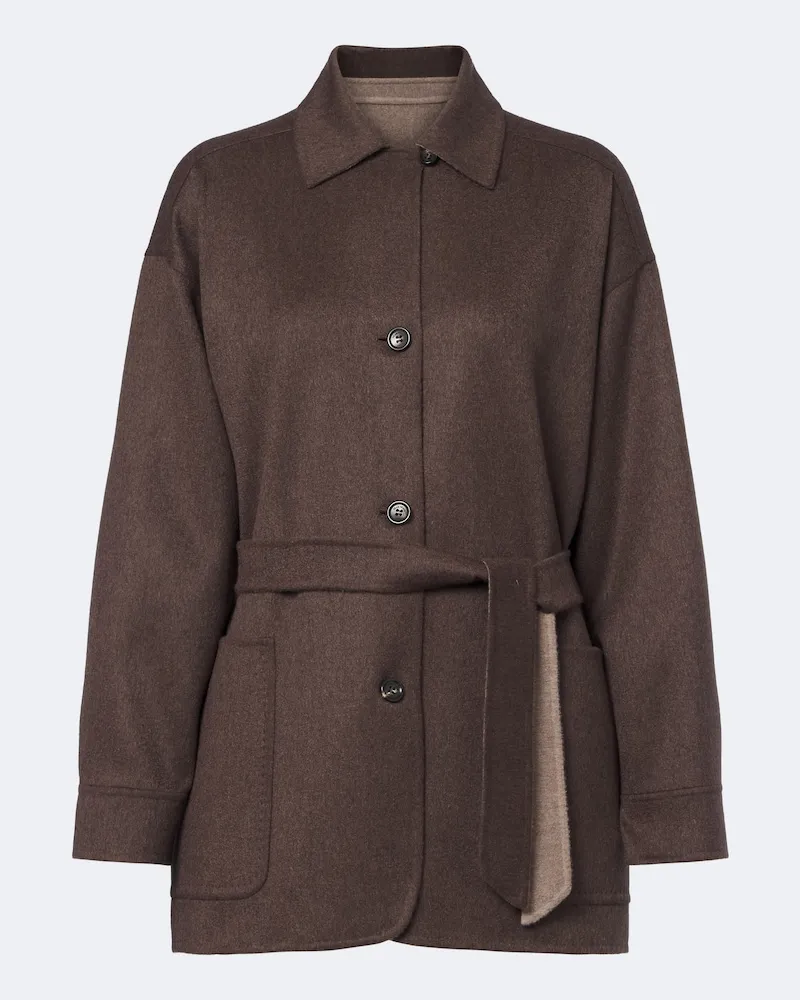 Max Mara Jacke aus einem Kaschmirgemisch Braun