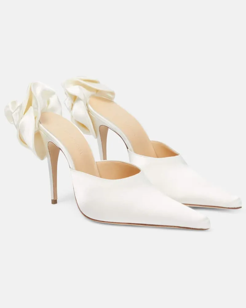 Magda Butrym Mules aus Satin Neutral