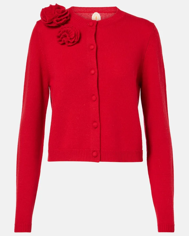 Jardin des Orangers Cardigan aus Wolle und Kaschmir Rot
