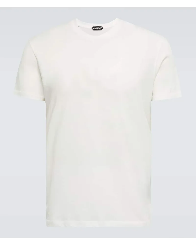 Tom Ford T-Shirt aus Jersey Weiss