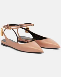 Tom Ford Ballerinas Padlock aus Leder Pink