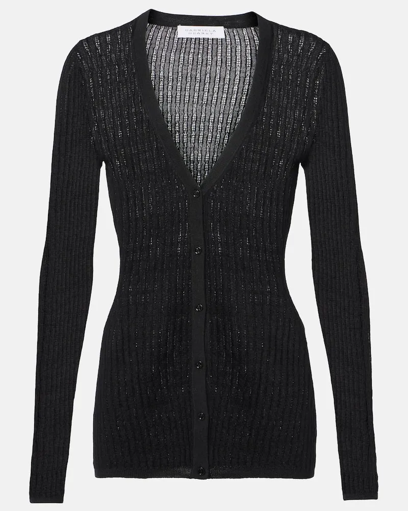 Gabriela Hearst Cardigan Emma aus Kaschmir und Seide Schwarz