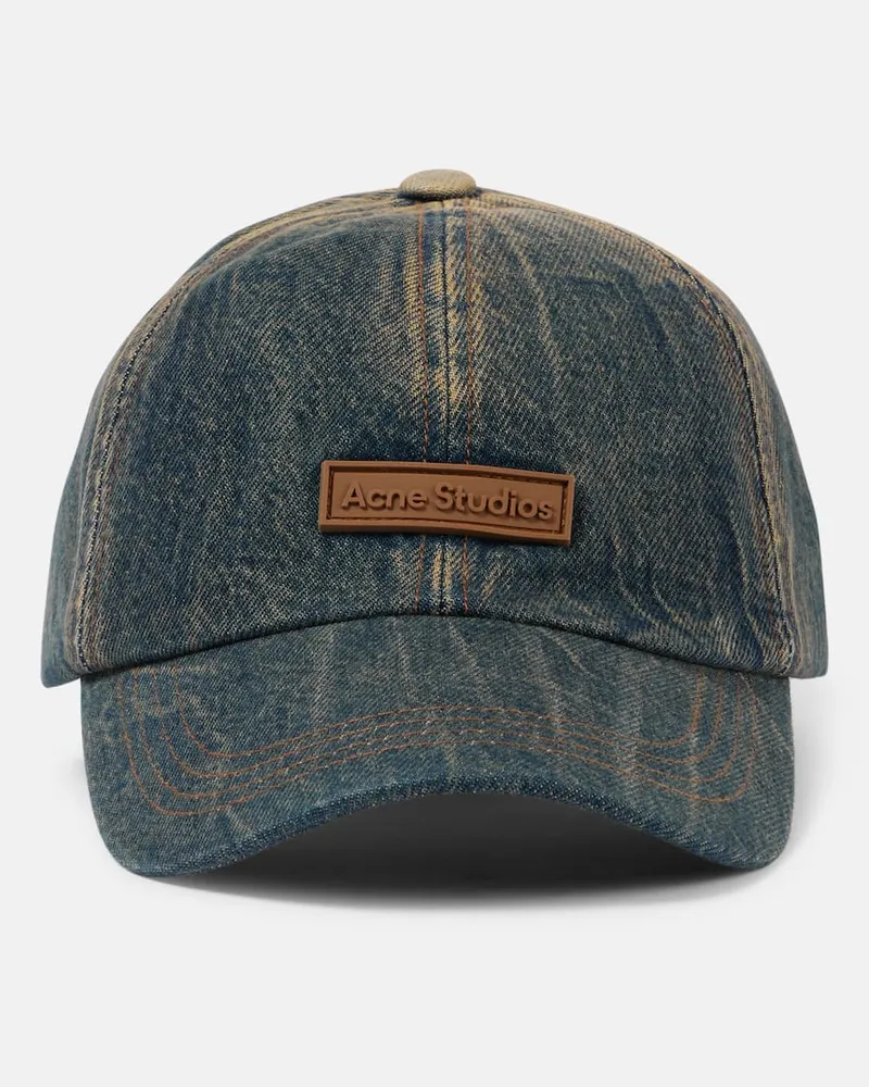 Acne Studios Baseballcap aus Denim Blau