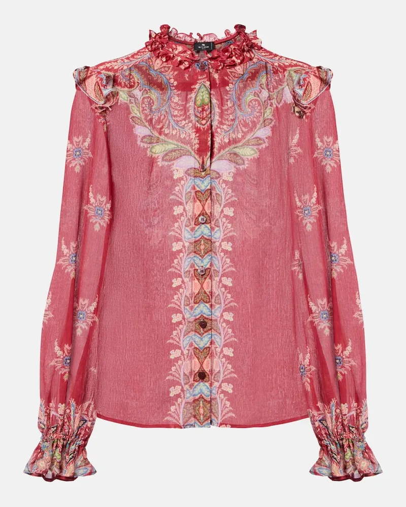 Etro Bedruckte Bluse Rot
