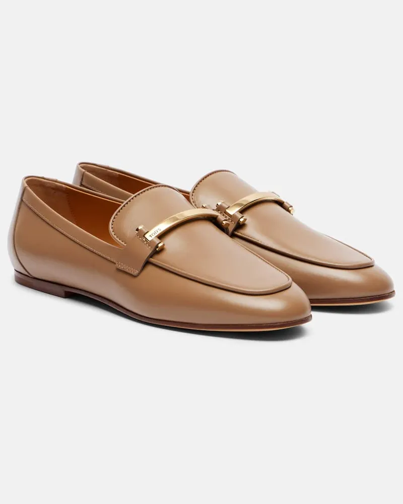 TOD'S Loafers Barretta aus Leder Beige