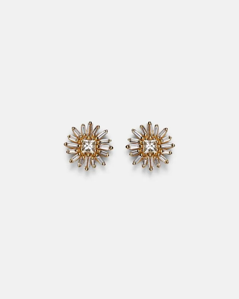 Suzanne Kalan Ohrringe Princess Mini aus 18kt Gelbgold mit Diamanten Gold