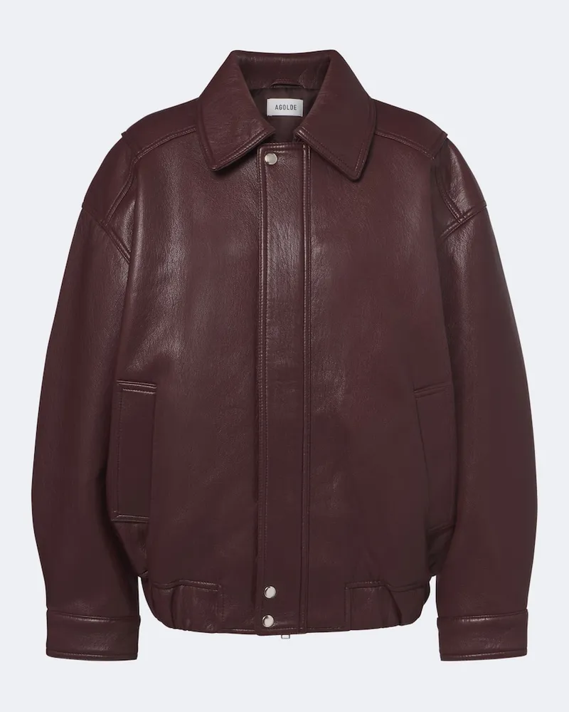 AGOLDE Blouson Ona Burgunderrot