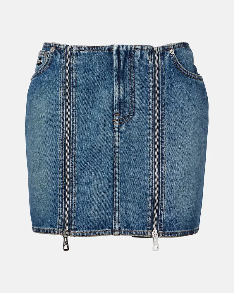 Jean Paul Gaultier Minirock aus Denim Blau