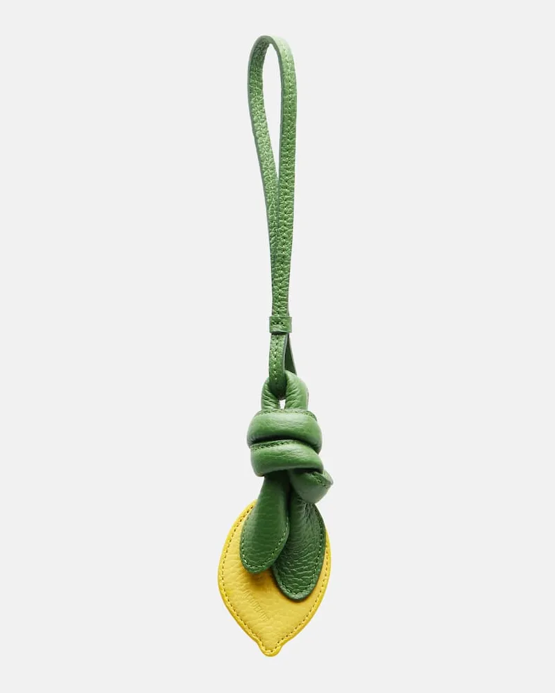 Jacquemus Taschenanhänger Le Citron Small aus Leder Gelb