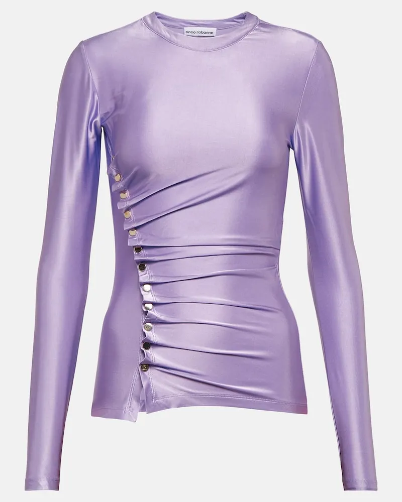 Paco Rabanne Top aus Satin Violett