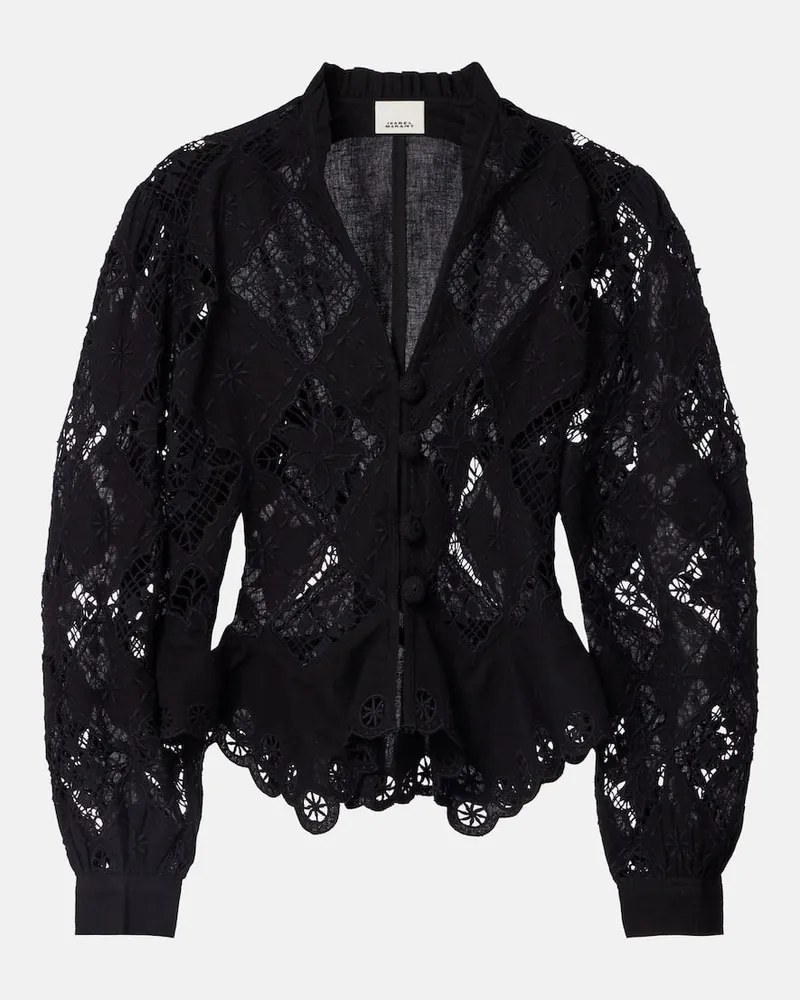 Isabel Marant Bluse Nina aus Spitze Schwarz