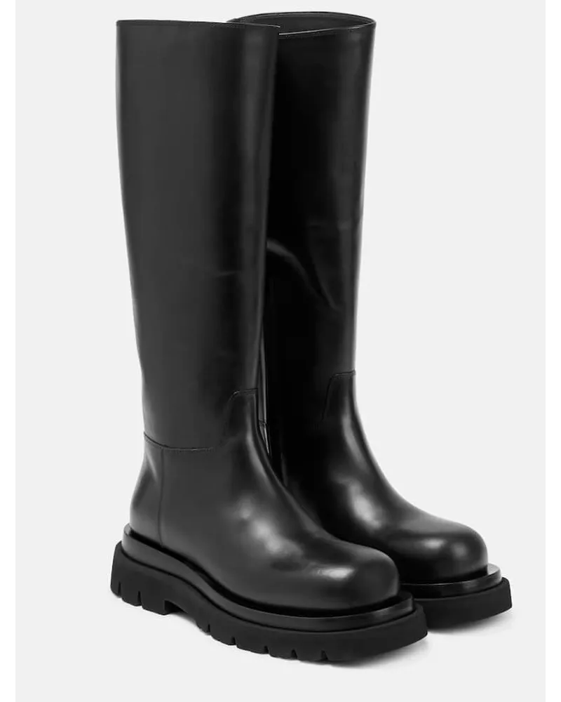 Bottega Veneta Stiefel Lug aus Leder Schwarz