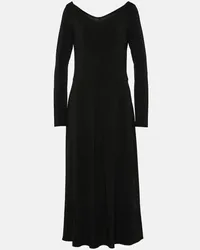 Max Mara Maxikleid Valido aus Jersey Schwarz