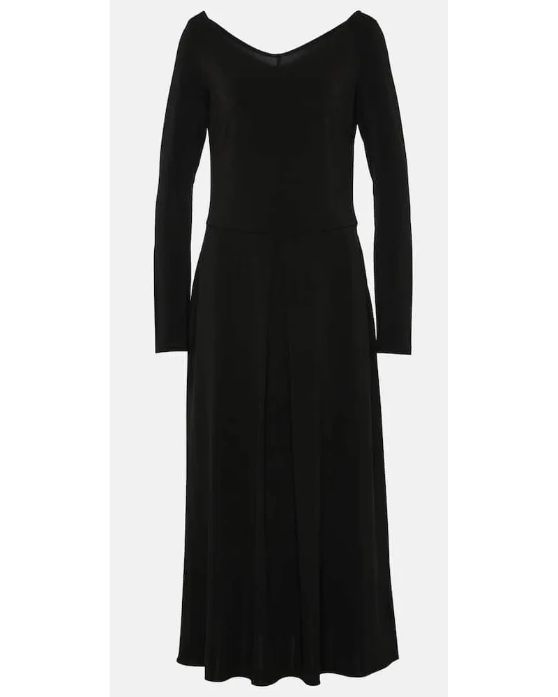 Max Mara Maxikleid Valido aus Jersey Schwarz