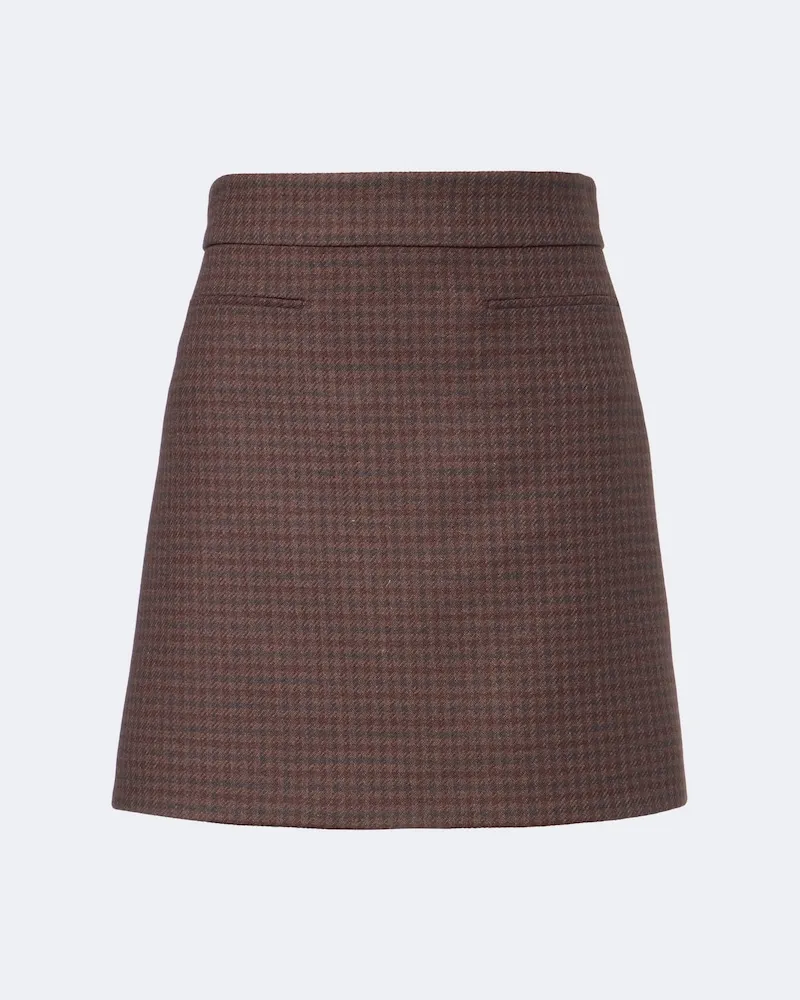 Gucci Minirock aus einem Wollgemisch Braun