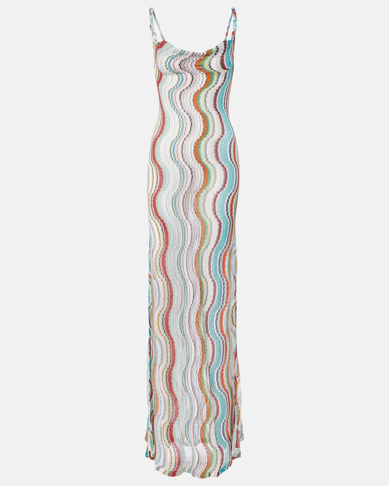Missoni Maxikleid aus Häkelstrick Multicolor