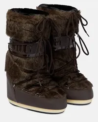 Moon Boot Schneestiefel Icon mit Faux Fur Braun