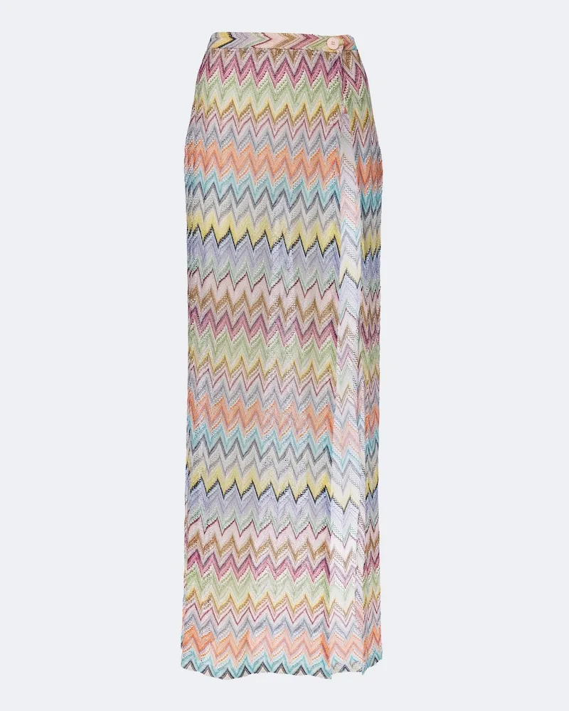 Missoni Pareo Zigzag aus Häkelstrick Multicolor