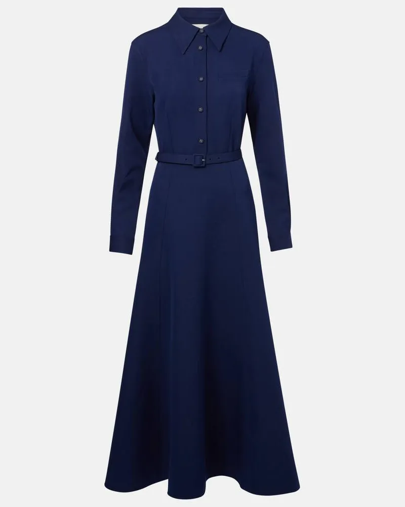 Roland Mouret Hemdblusenkleid aus Crêpe Blau
