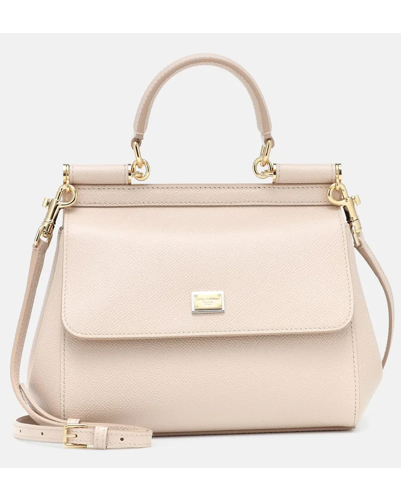 Dolce & Gabbana Tote Bag Sicily Small aus Leder Pink