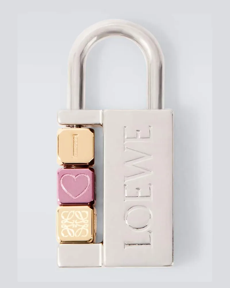 Loewe Taschenanhänger Padlock Anagram Silber