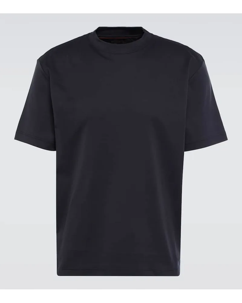 Loro Piana T-Shirt aus Baumwoll-Jersey Blau